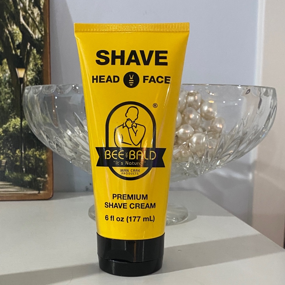 🆕 BEE BALD Shave Head Face Natural Premium Shave Cream 6 oz 🐝